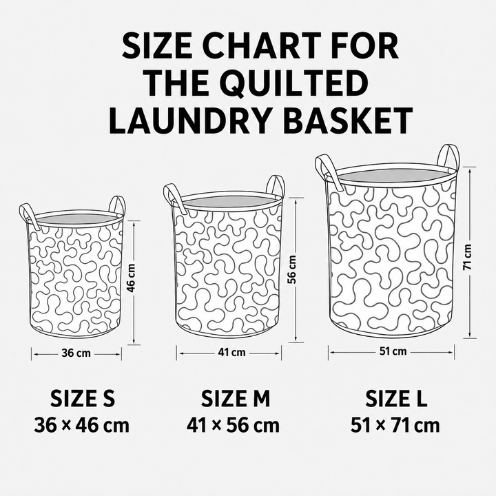 Quilted laundry basket with tulips – Louise London product information