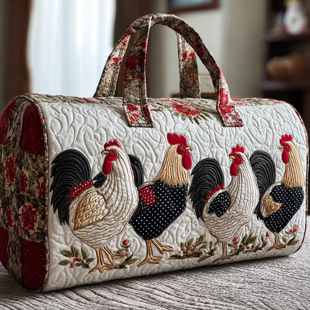Quilted Travel Bag – Country Hens