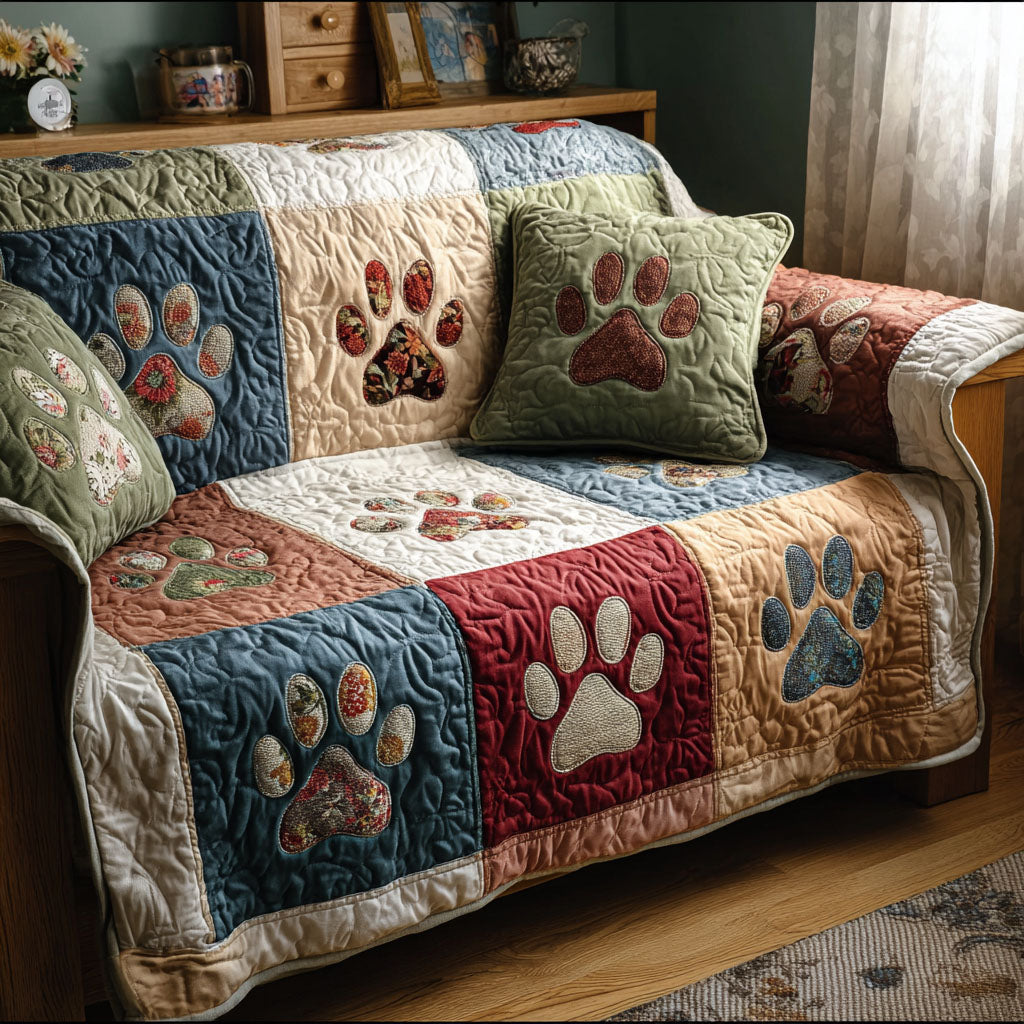 Classic Quilted Sofa Cover – Louise London