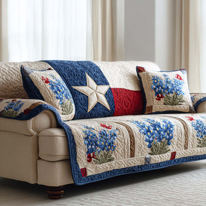 Quilted American Style Sofa Cover