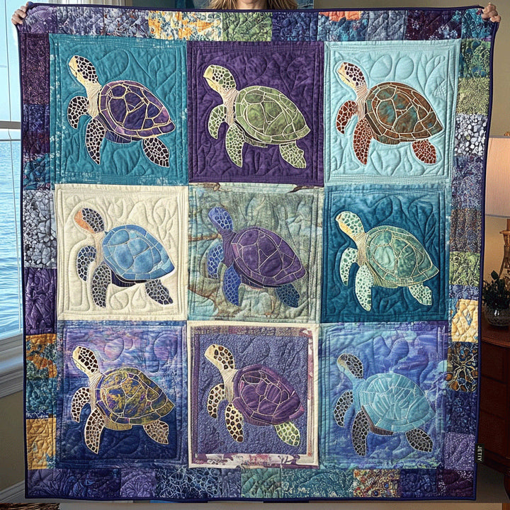 Quilted Blanket Coastal Bliss – Louise London quilted blanket