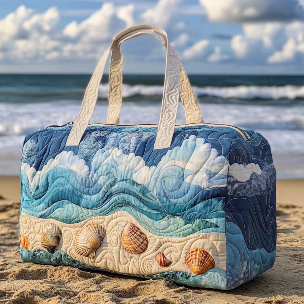 Quilted Travel Bag with Sea Breeze by Louise London