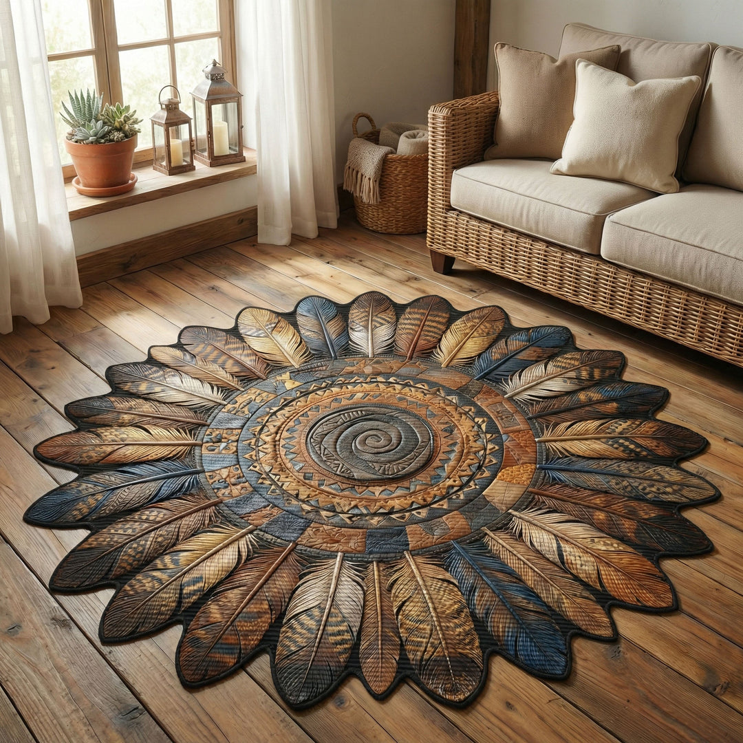 Custom Area Rug Copper Canyon Sunburst NCU0PT11563