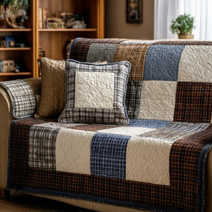 Quilted sofa cover with country paw NCU0NT11723