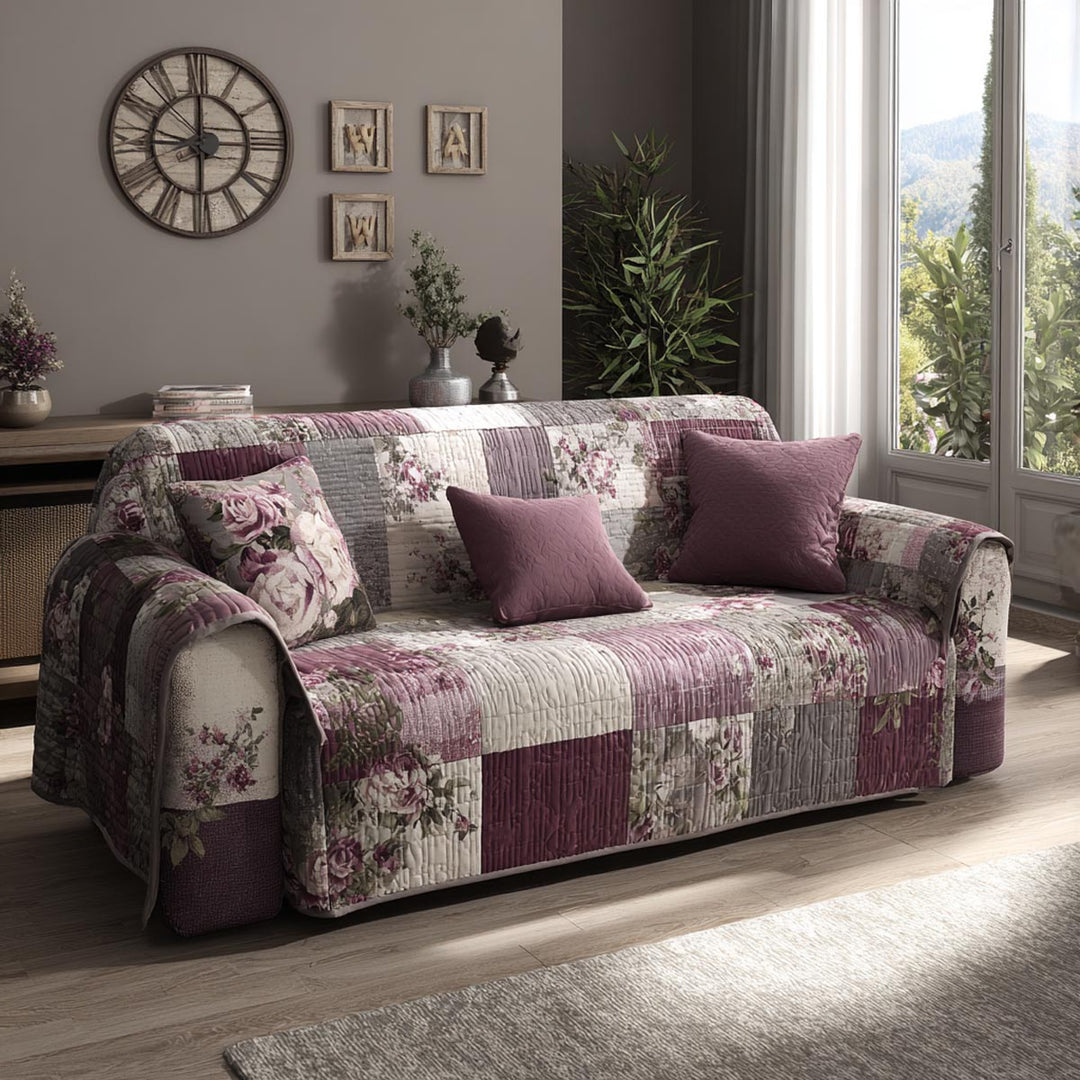Quilted sofa cover in country style NCU0DV9209