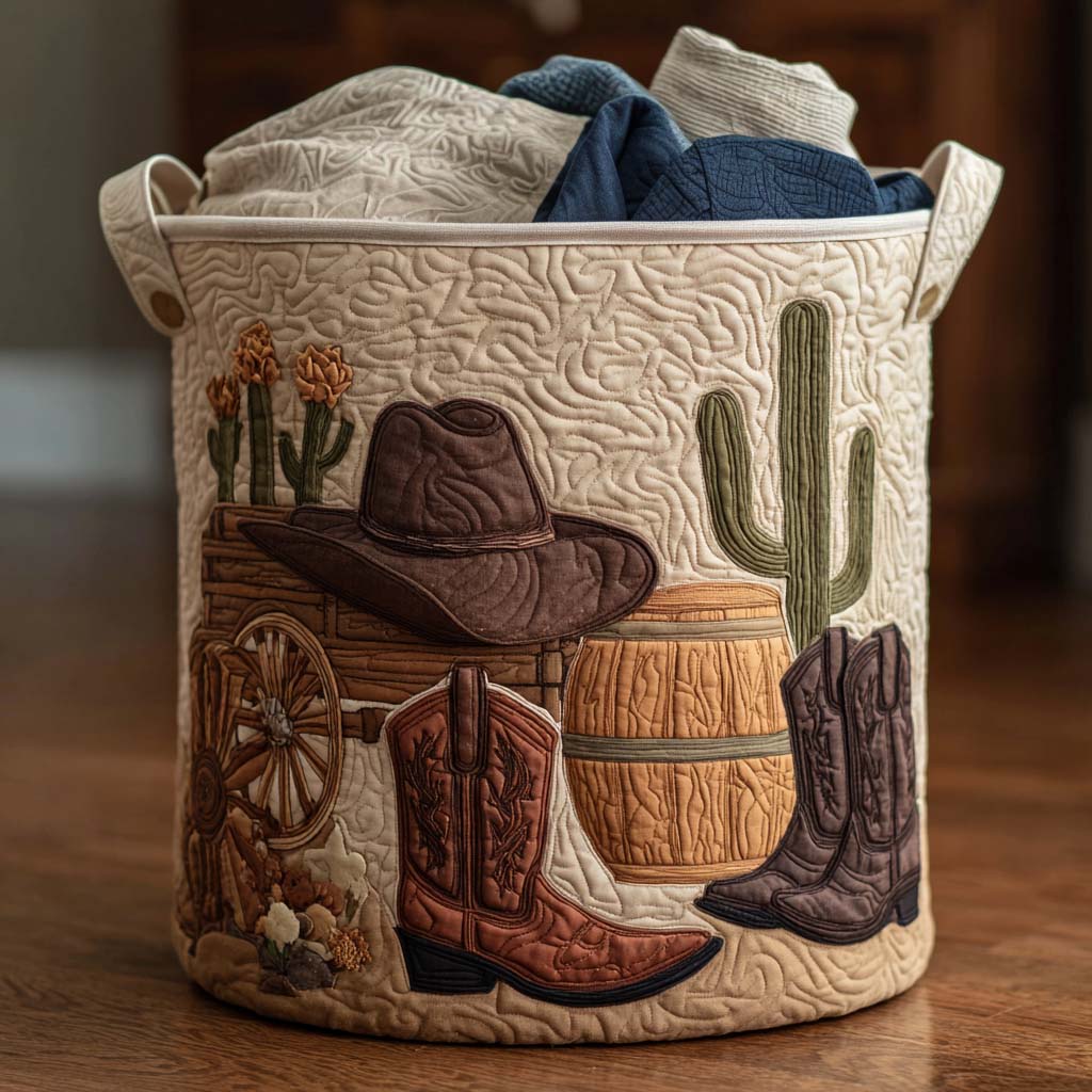 Padded laundry basket with Highland cow NCU0NNT2663