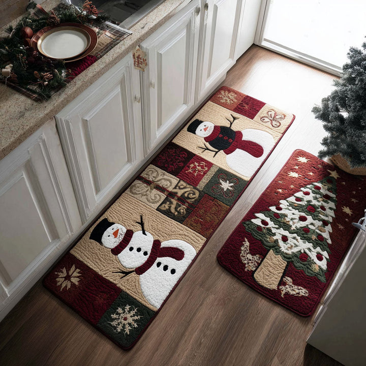Cosy Non-Slip Christmas Kitchen Mat by Louise London