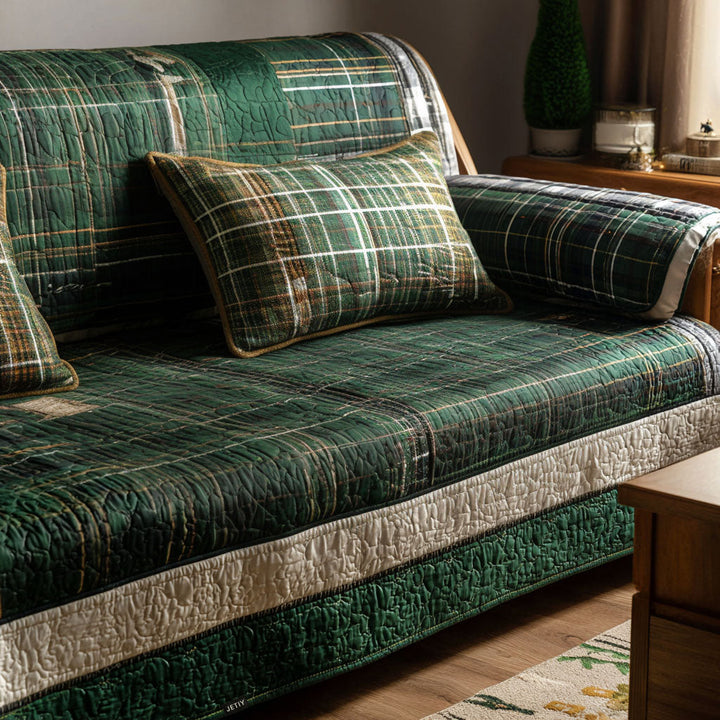 Quilted sofa cover with warm embrace – Louise London