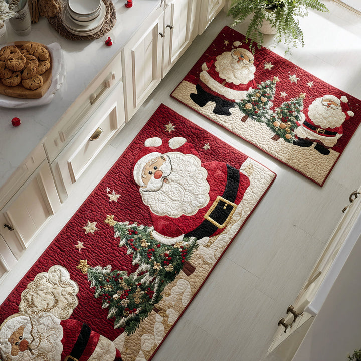 Non-slip Christmas Kitchen Mat with Santa Claus NCU0DV8497