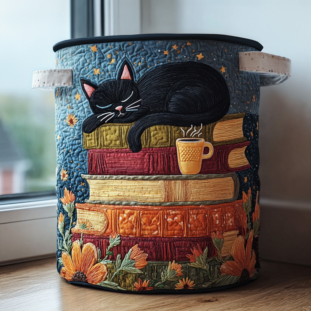 Quilted Cat-Shaped Laundry Basket by Louise London