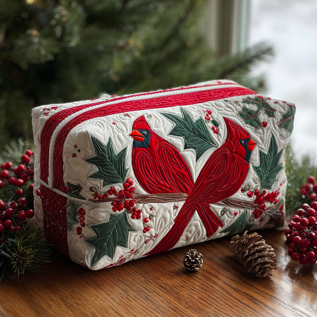 Crimson Song quilted makeup bag – Louise London