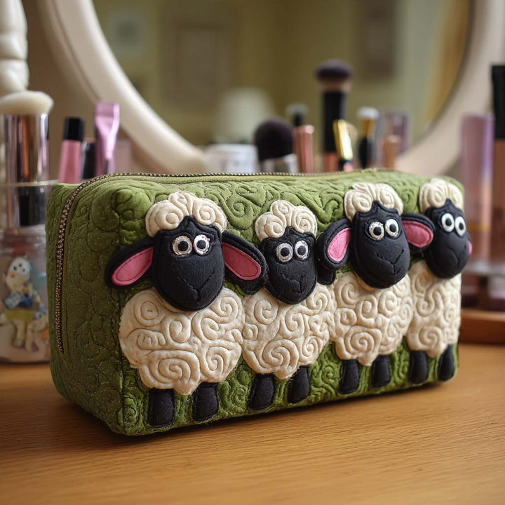 Quilted Makeup Bag | Sheep
