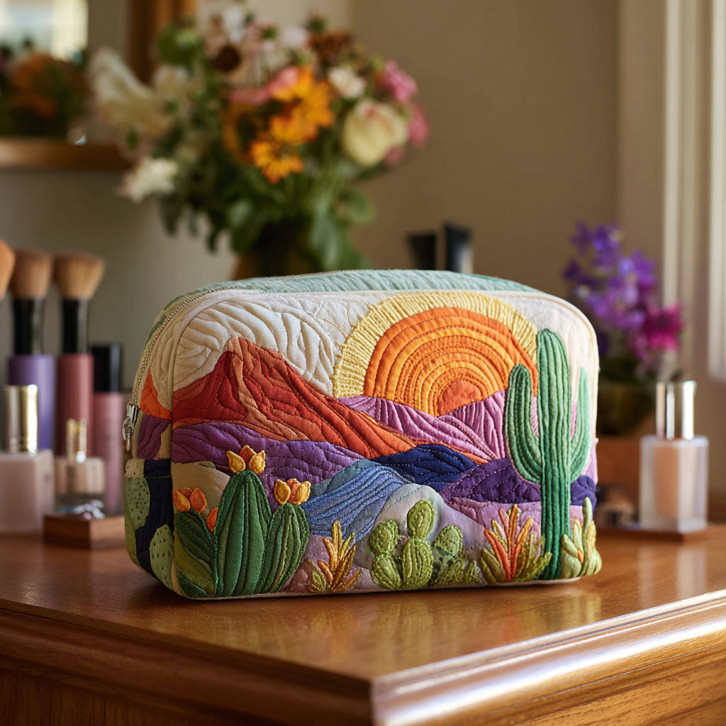 Desert Dawn quilted makeup bag – Louise London