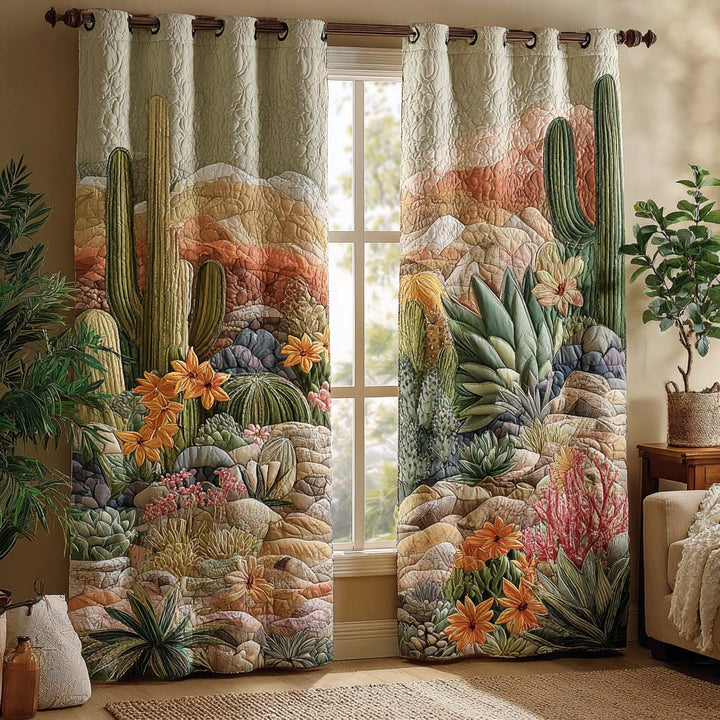 Desert Glow Quilted Curtains NCU0XD2001