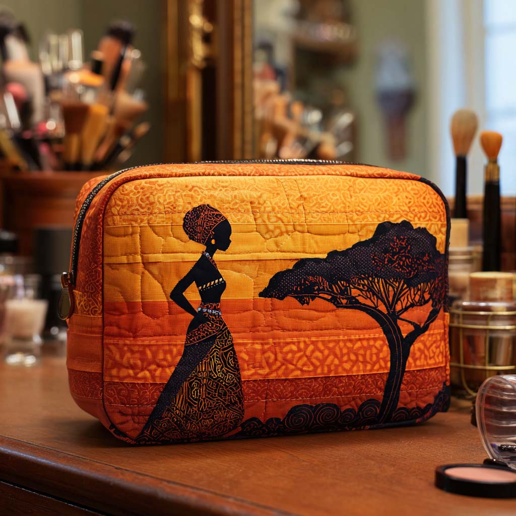 Desert Muse quilted makeup bag – Louise London