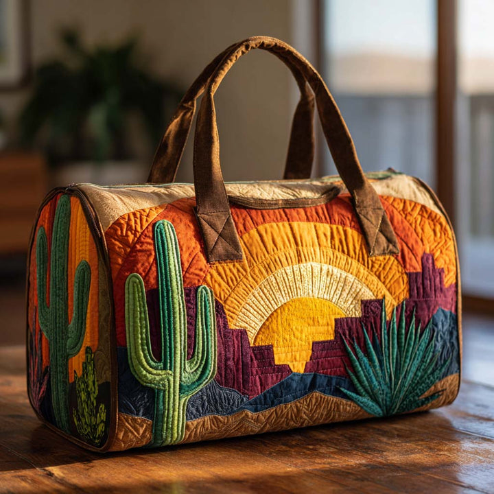 Quilted Travel Bag with Desert Sunrise by Louise London