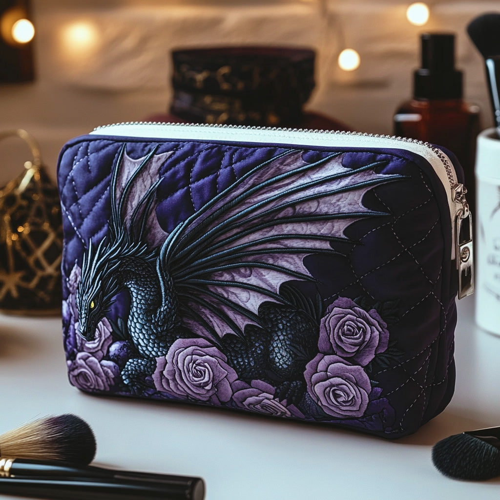 Dragon Blossom quilted makeup bag – Louise London