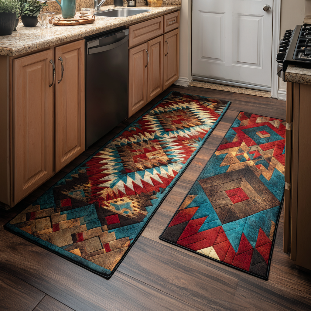 Kitchen Rug Dust Trail by Louise London
