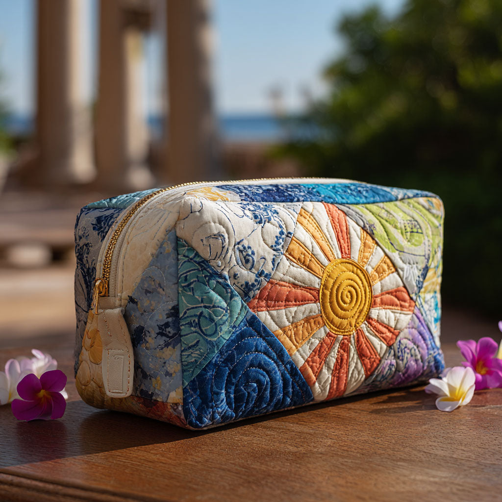 Earth Spirit quilted makeup bag – Louise London