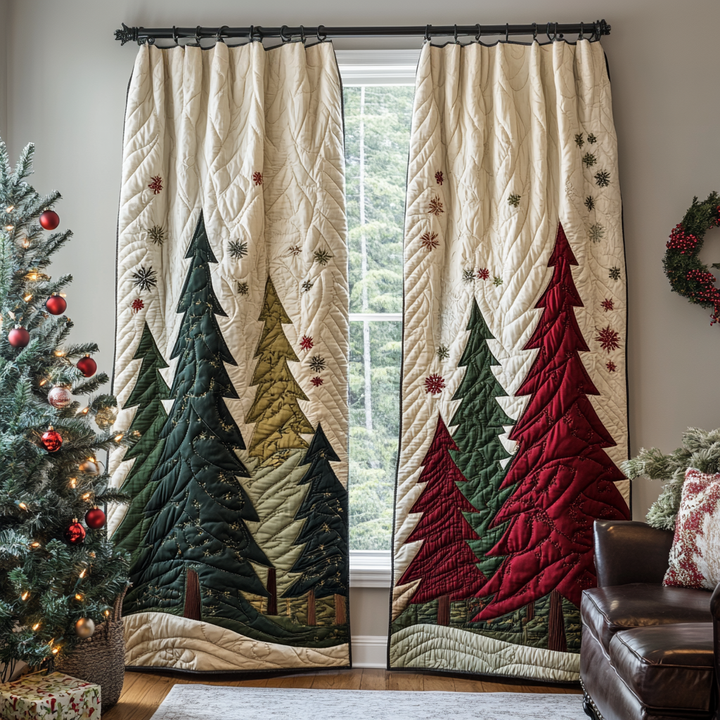 Quilted Curtains Evergreen Lane – Louise London product image 1
