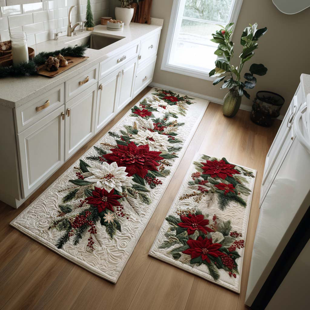 Festive Kitchen Rug Joy by Louise London