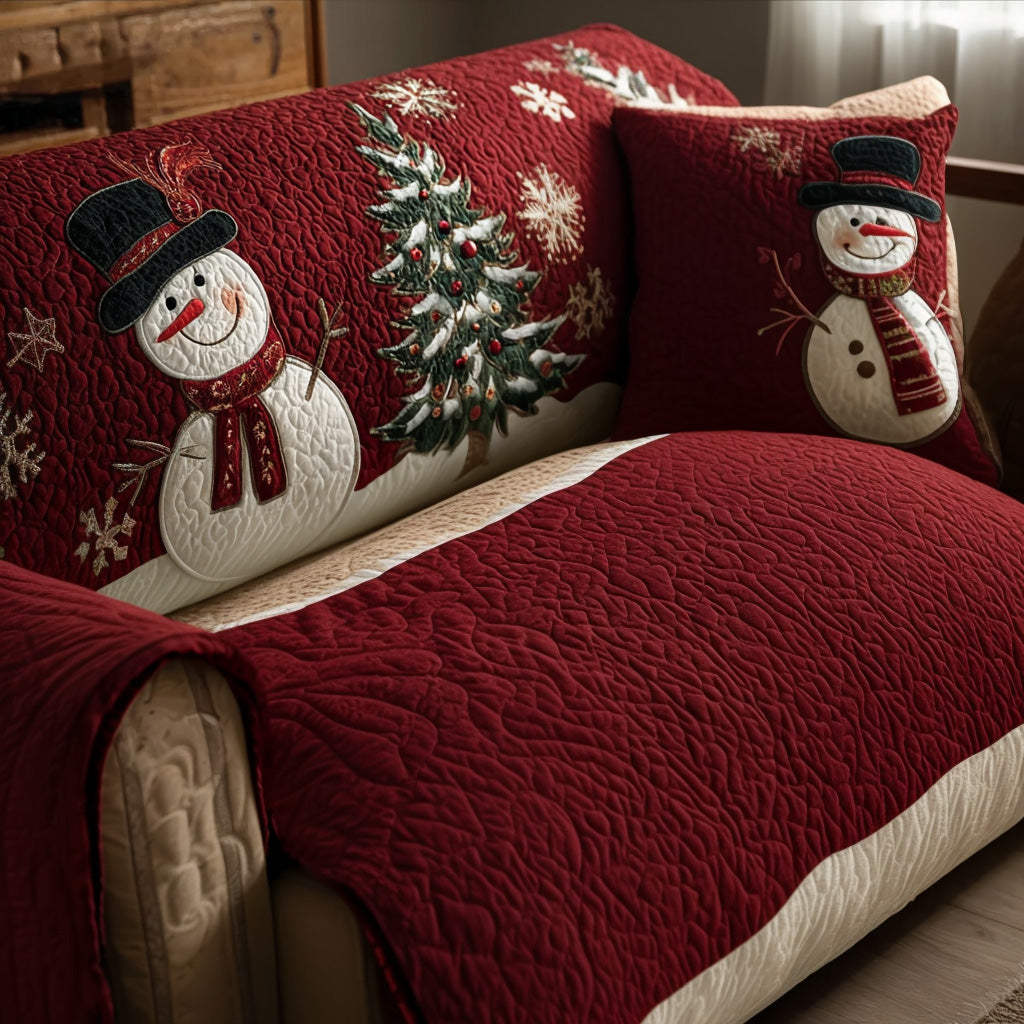 Festive Quilted Sofa Cover – Louise London