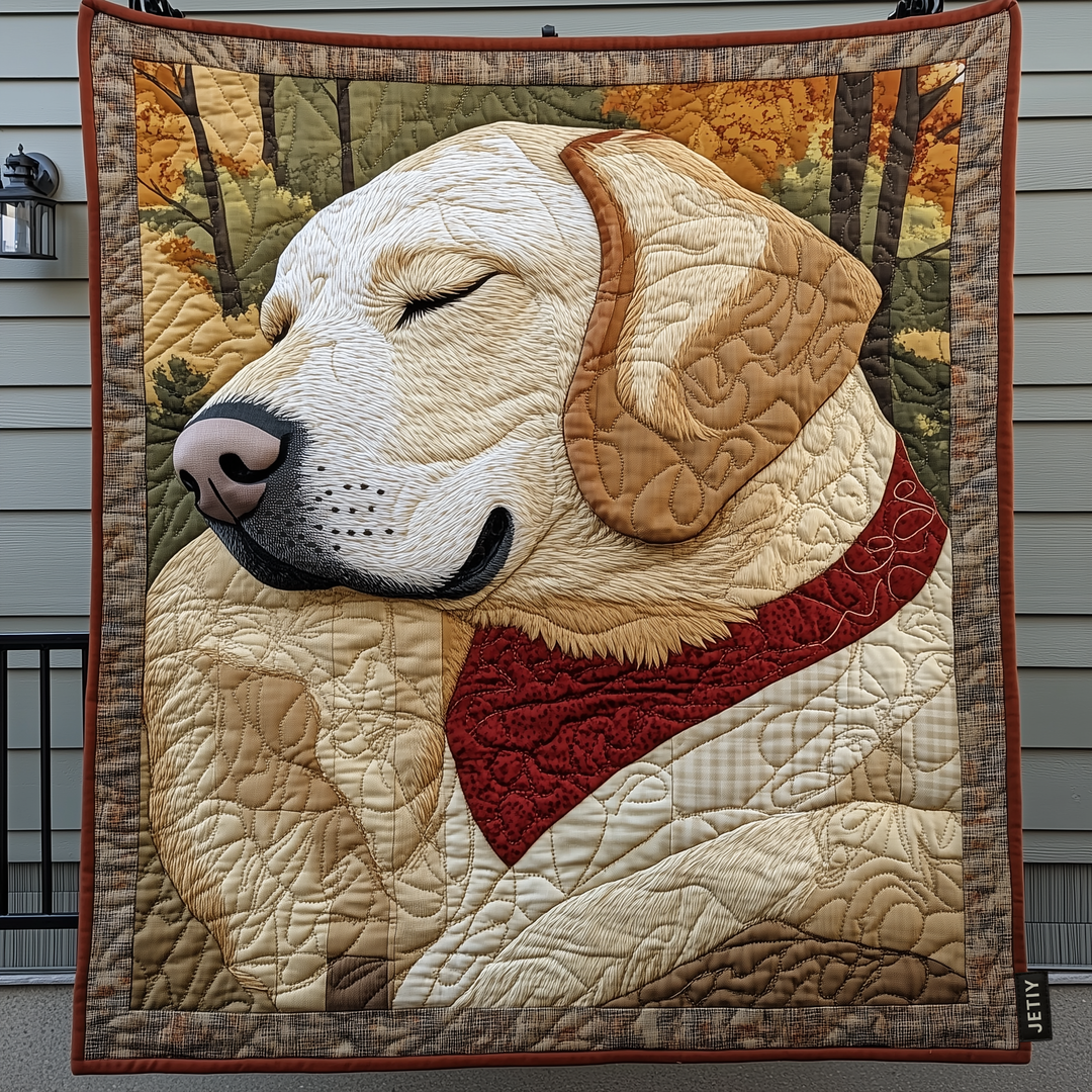 Quilted Blanket Fetch in the Fields – Louise London quilted blanket