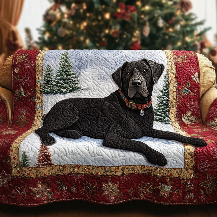 Quilted Sofa Cover with Labrador Retriever