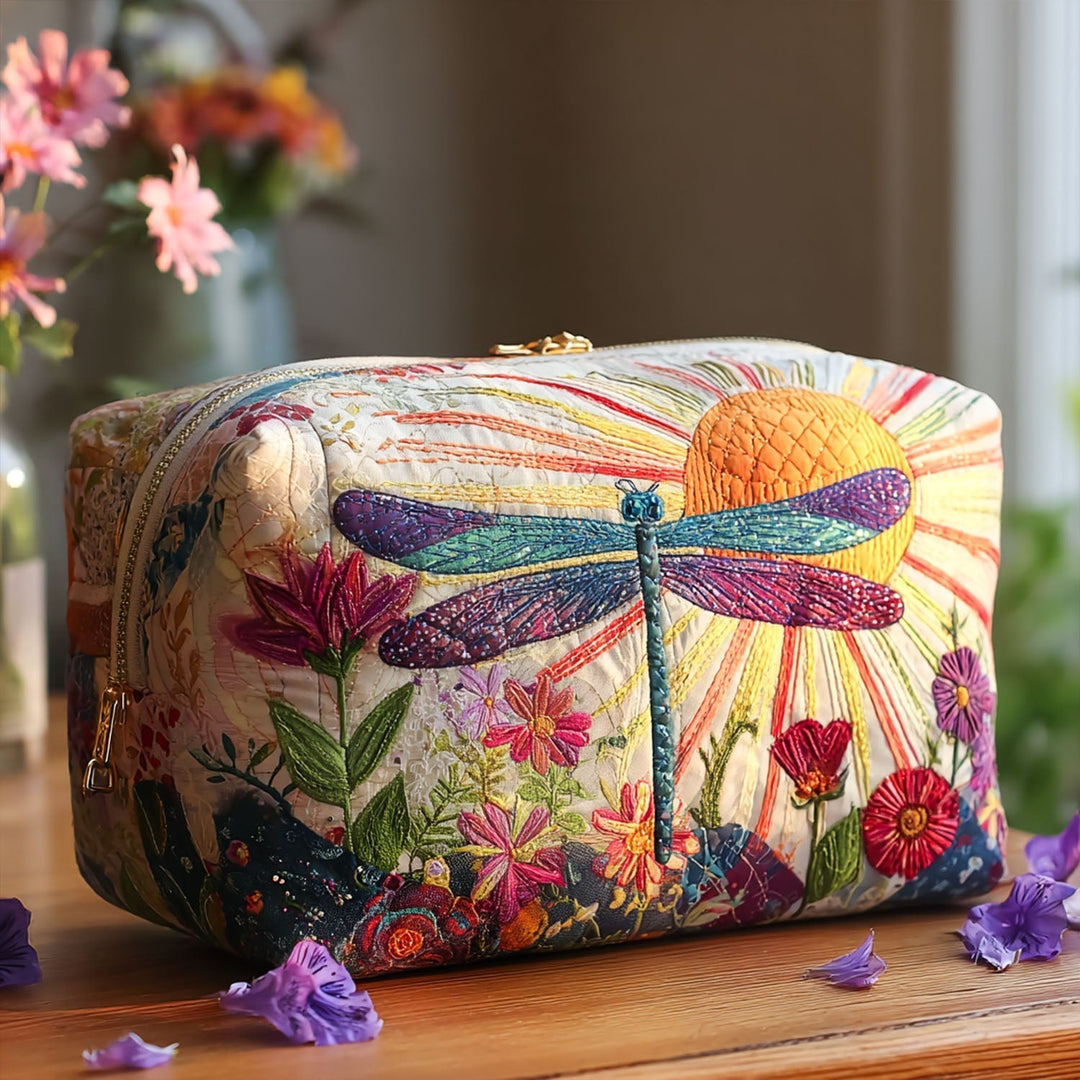 Flight of Grace quilted makeup bag – Louise London