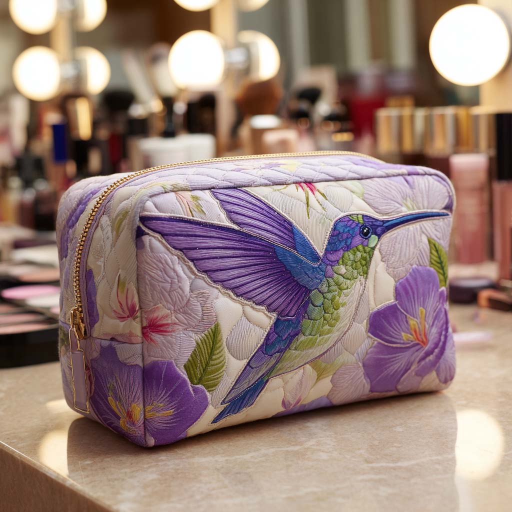 Floral Flight quilted makeup bag – Louise London