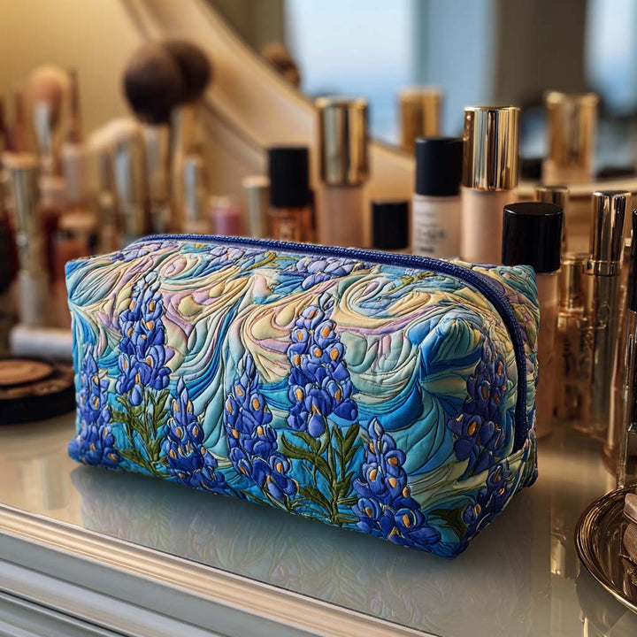 Floral Swirl quilted makeup bag – Louise London