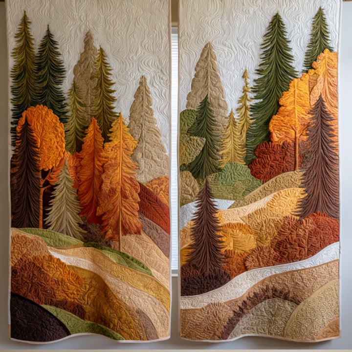 Quilted Curtains Forest