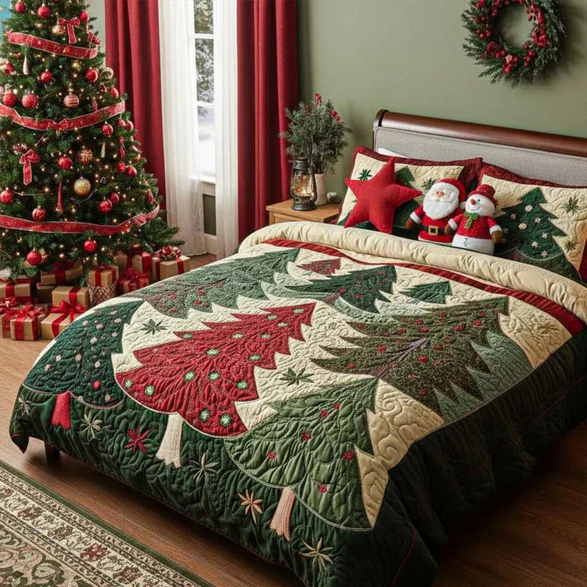 3-Piece Quilted Bed Linen Set - Les radosti