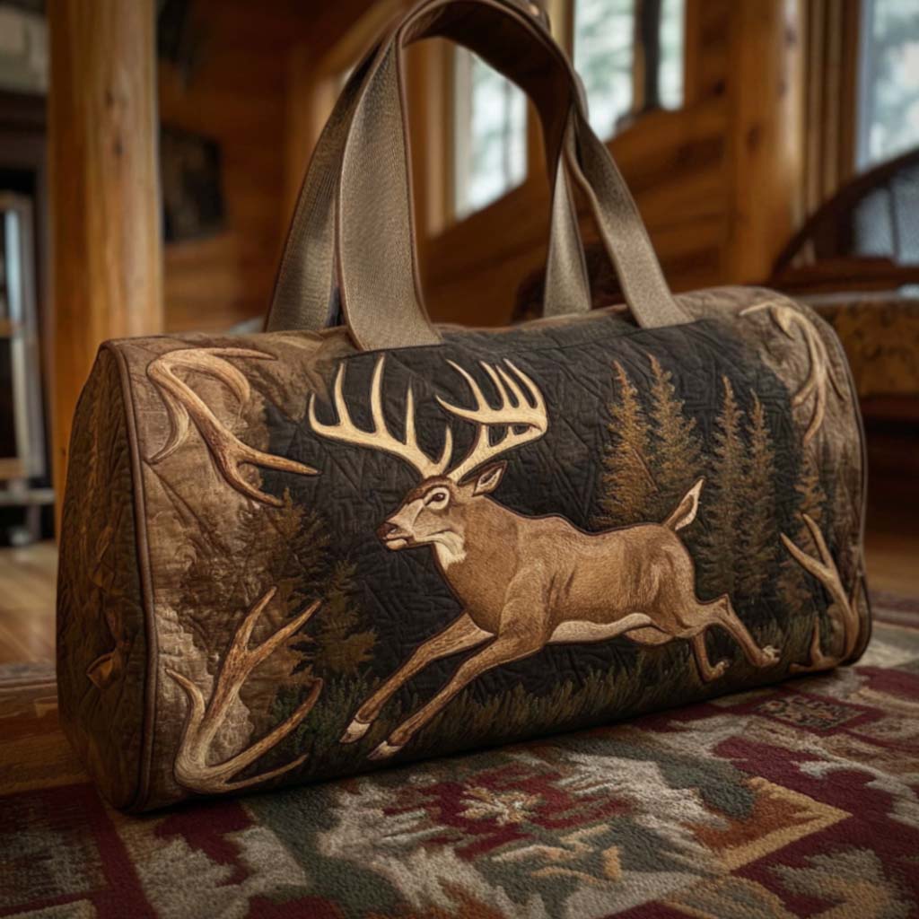 Quilted Travel Bag with Deer by Louise London – product image 5