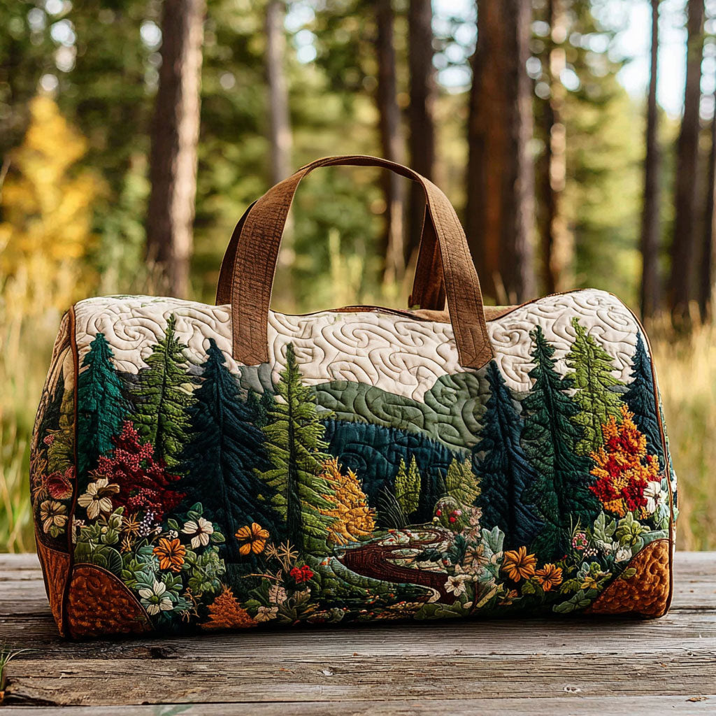 Quilted Travel Bag with Woodland Guardian by Louise London