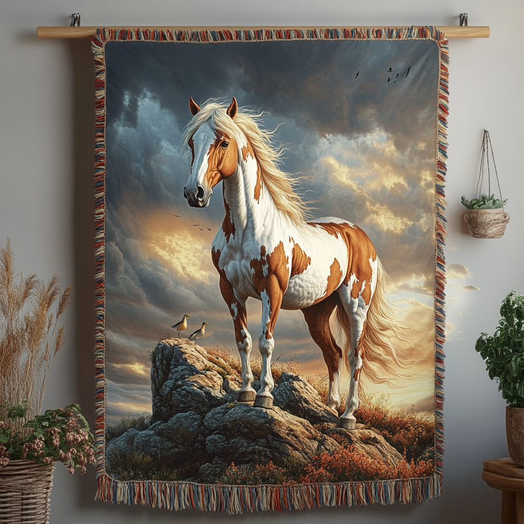 Woven Blanket Free Rider by Louise London – product view