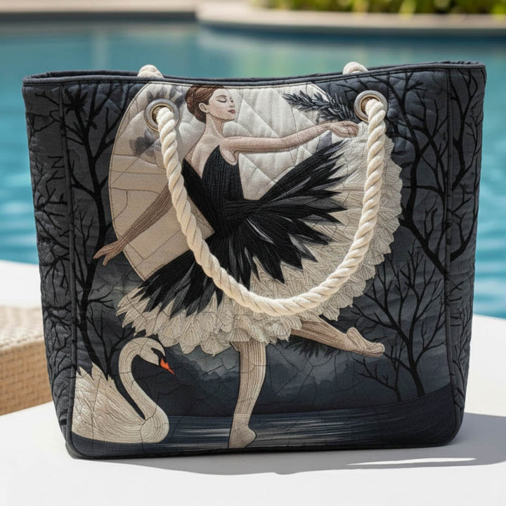 Elegant Ballerina Quilted Beach Bag – Statement Summer Tote