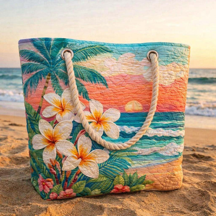 Floral Quilted Beach Tote – Tropical Spirit