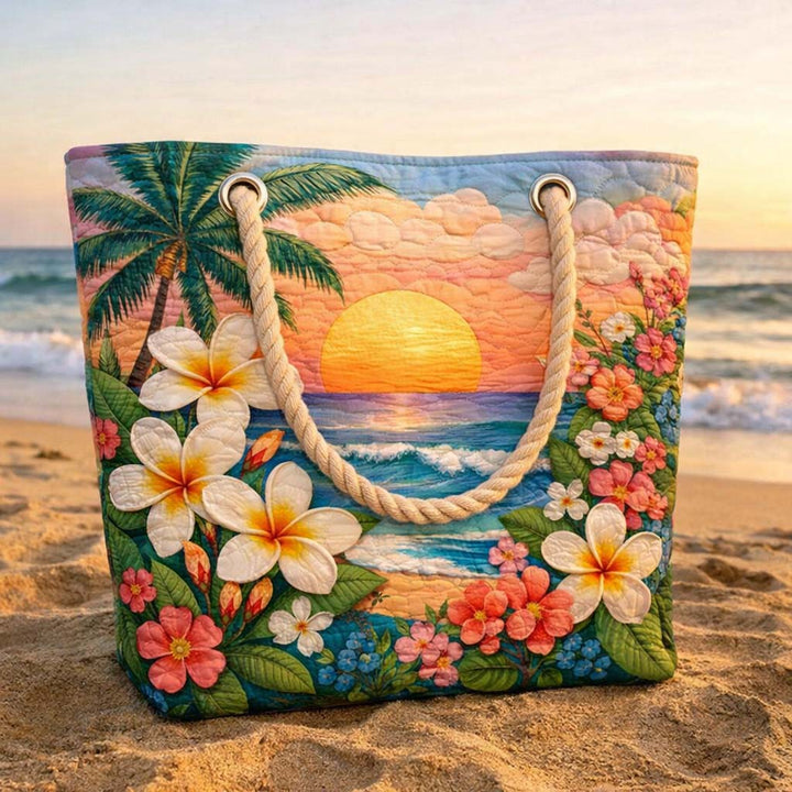 Tropical Breeze Large Quilted Beach & Travel Bag