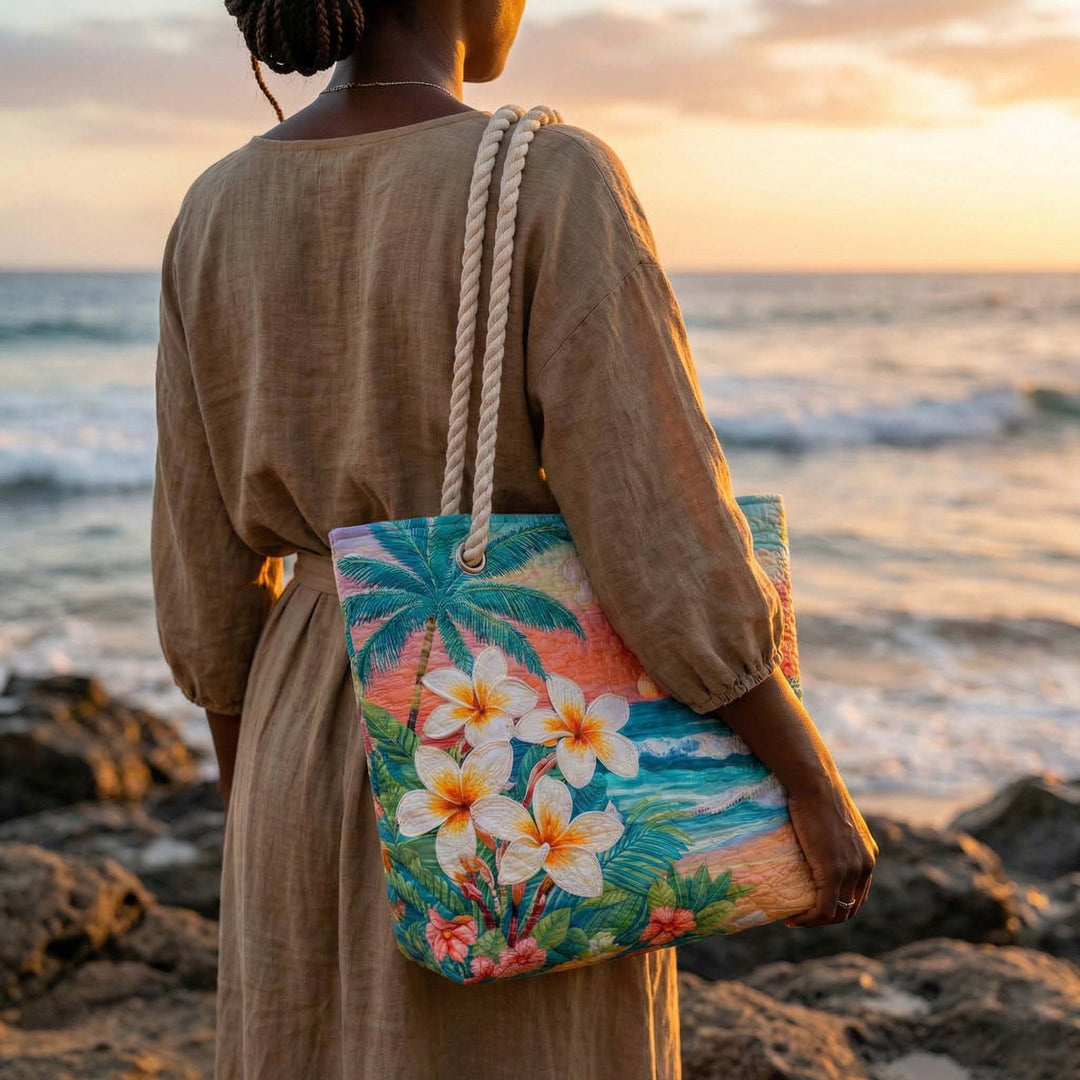 Floral Quilted Beach Tote – Tropical Spirit