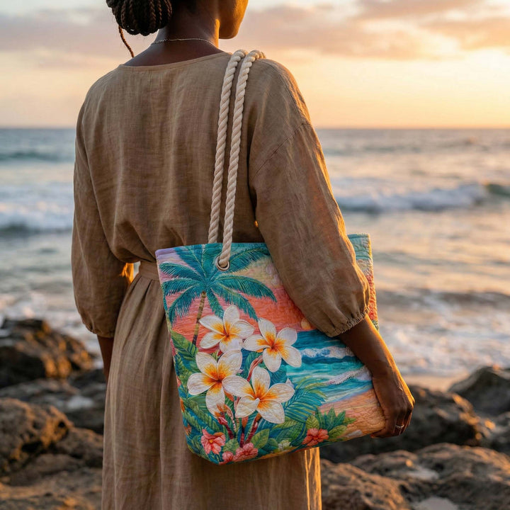 Floral Quilted Beach Tote – Tropical Spirit