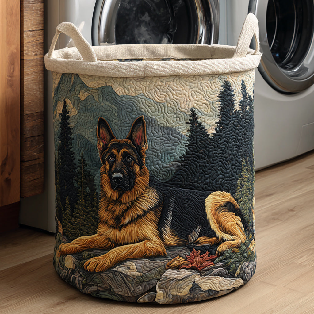 Quilted laundry basket with German Shepherd NCU0HNH063