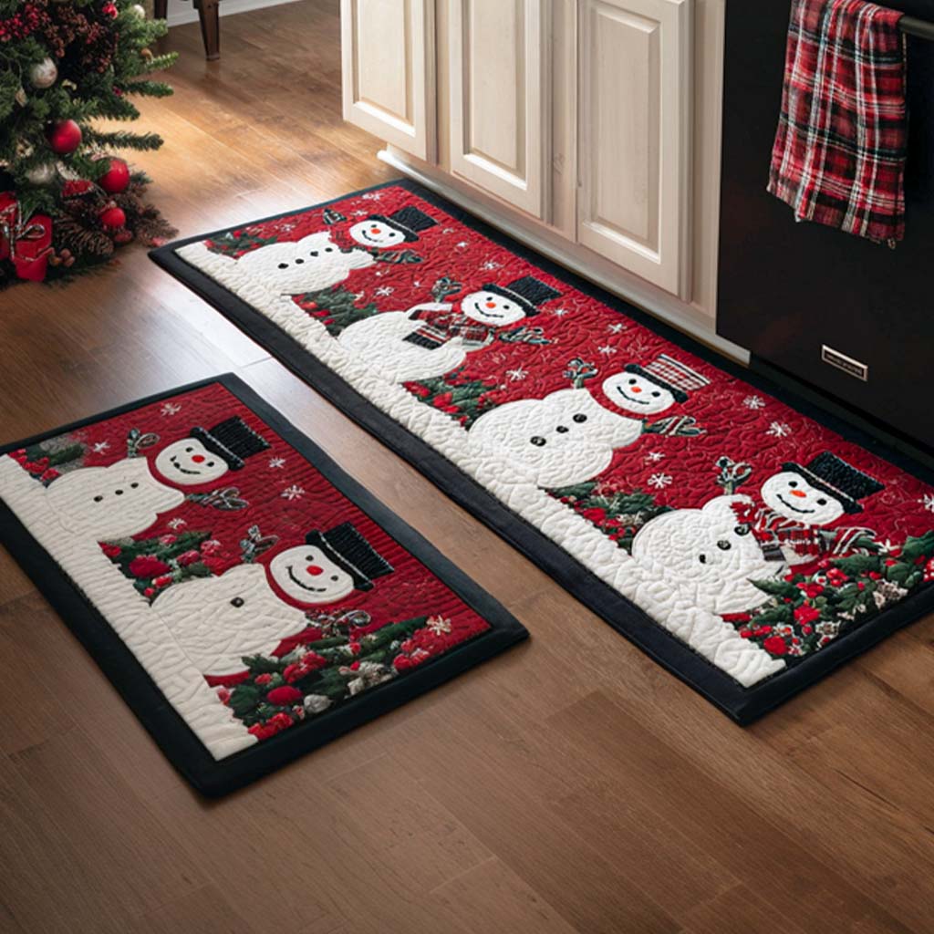 Non-slip Christmas Kitchen Mat with Gift Time by Louise London