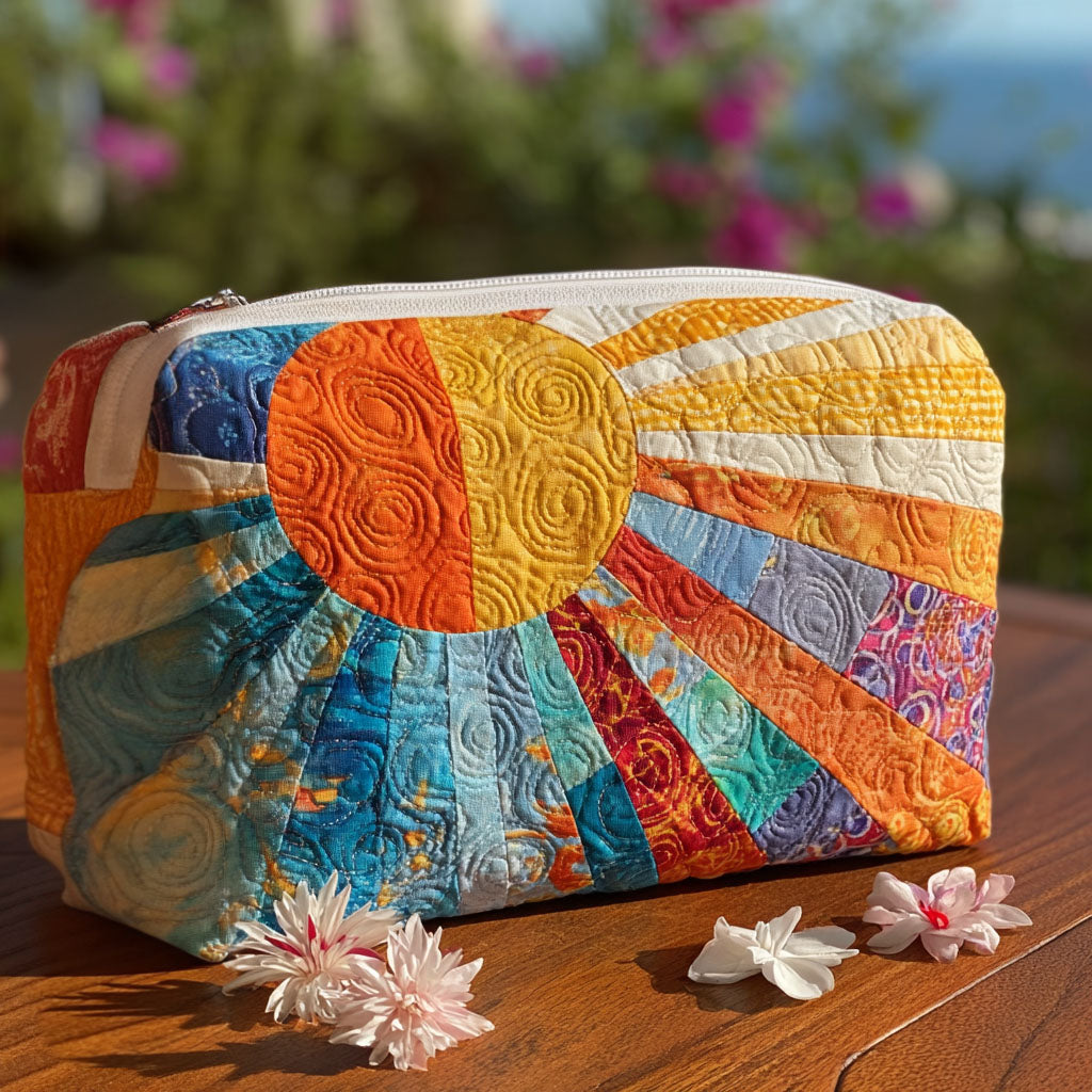 Good Vibes quilted makeup bag – Louise London