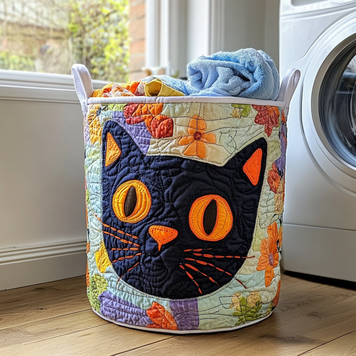 Quilted Cat-Shaped Laundry Basket – product image 7