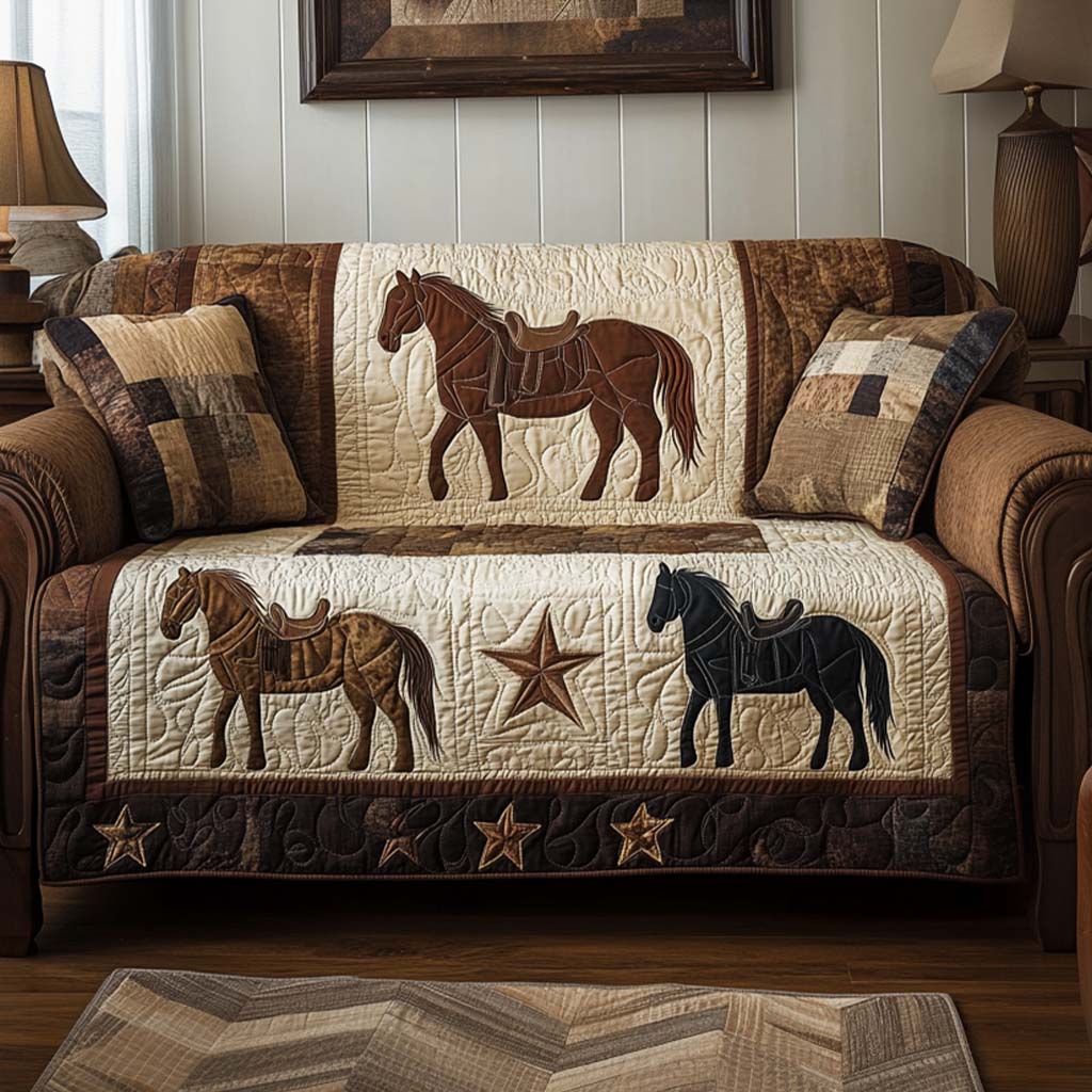 Quilted sofa cover in rodeo style – Louise London