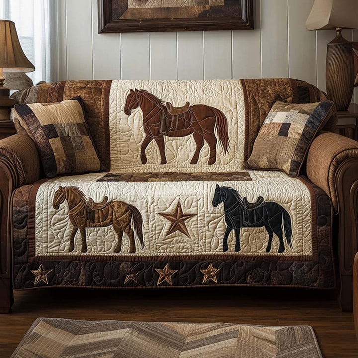 Quilted sofa cover in rodeo style – Louise London