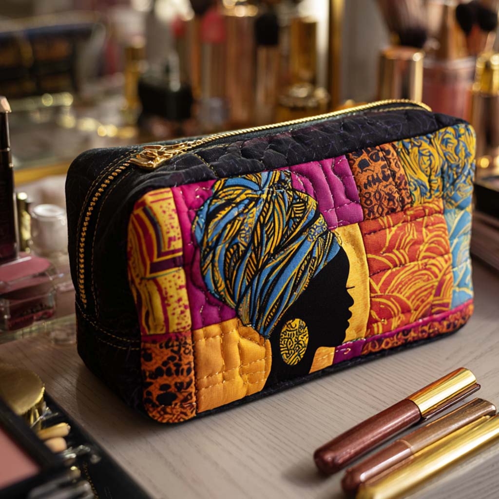 Heritage Glow quilted makeup bag – Louise London