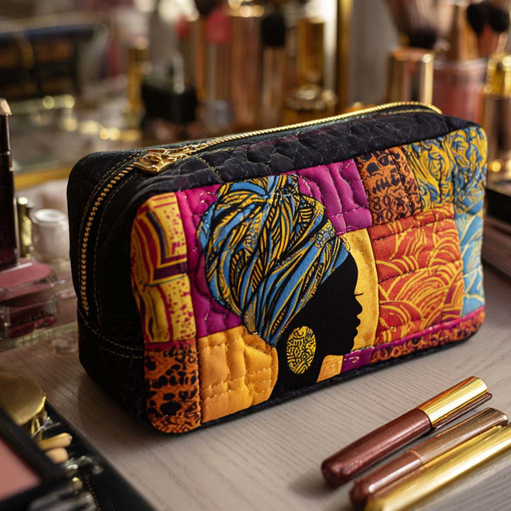 Heritage Glow quilted makeup bag – Louise London