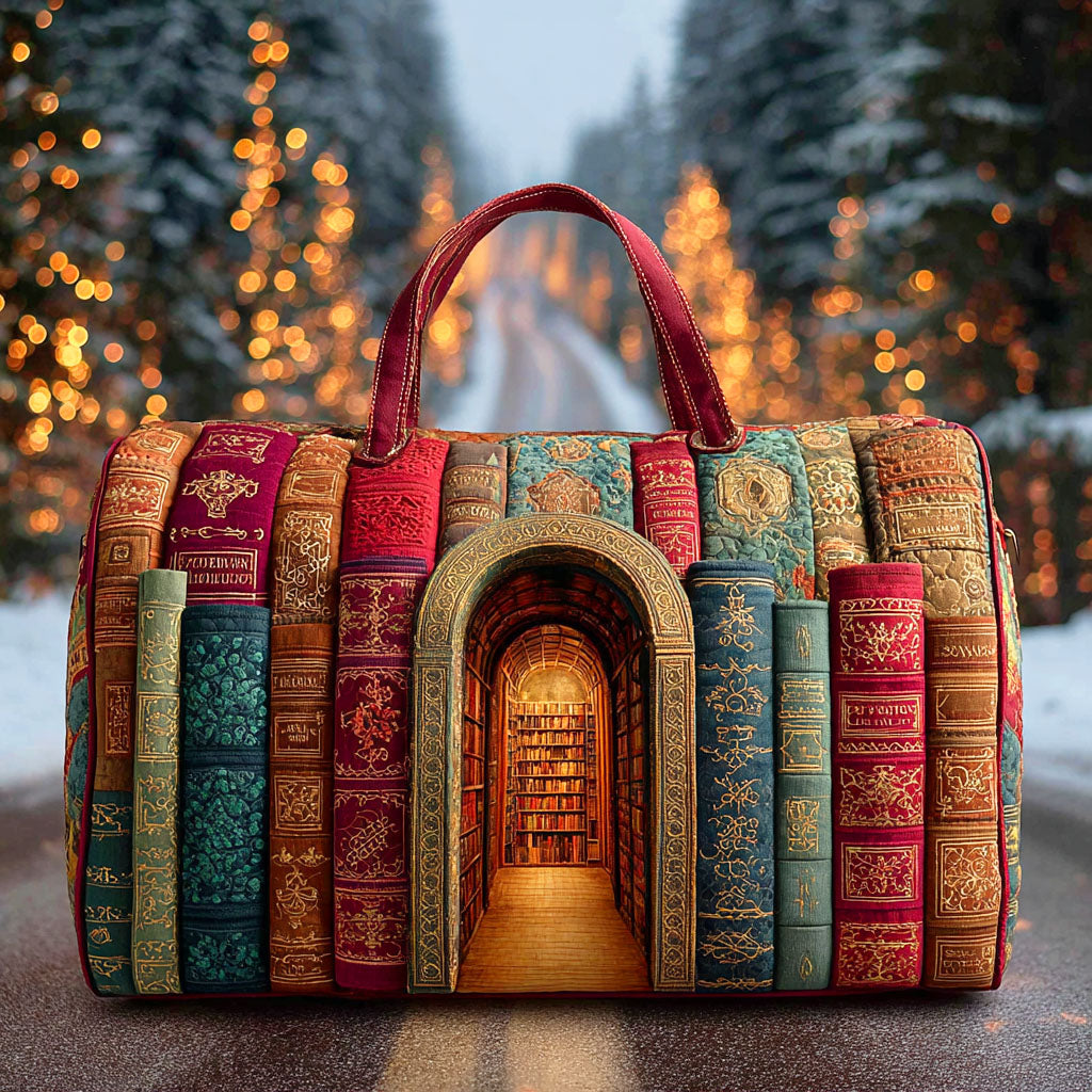 Quilted Travel Bag with Hidden Library by Louise London